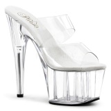 Transparent 18 cm ADORE-702 Platform Mules Shoes