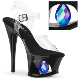 Transparent 18 cm MOON-708DIA Pole dancing sandals high heels