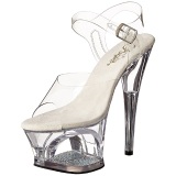 Transparent 18 cm Pleaser MOON-708DM High Heels Platform