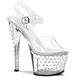 Transparent 18 cm Pleaser STARDUST-708 High Heels Platform