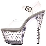 Transparent 18 cm Pleaser STARDUST-708 High Heels Platform