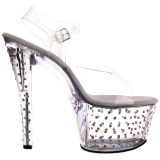 Transparent 18 cm Pleaser STARDUST-708 High Heels Platform