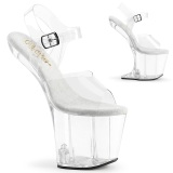 Transparent 20 cm CRAZE-808 platform pleaser pony high heels shoes