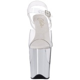 Transparent 20 cm FLAMINGO-808 High Heels Chrome Platform