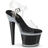 Transparent sandals platform 18 cm SPECTATOR-708RS pleaser high heels sandals