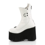 Vegan 11,5 cm KERA-130 alternative ankle boots platform white