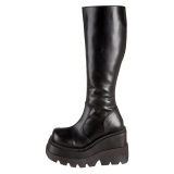 Vegan 11,5 cm SHAKER-100 demoniacult knee boots wedges platform