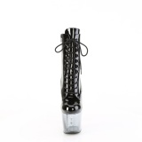 Vegan 18 cm pleaser ankle boots with beaded heels