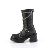 Vegan 7 cm DemoniaCult BRATTY-120 chunky heel platform boots