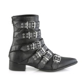 Vegan WARLOCK-70 demoniacult pointed boots - mens winklepicker boots 6 buckles