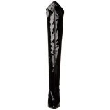 Vinyl 16 cm DAGGER-3060 fetish overknee boots shiny