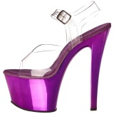 Violet Transparent 18 cm SKY-308 High Heels Platform