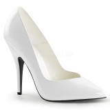 White Shiny 13 cm SEDUCE-420V Pumps High Heels for Men