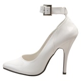 White Shiny 13 cm SEDUCE-431 Stiletto Pumps for Men