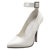 White Shiny 13 cm SEDUCE-431 Stiletto Pumps for Men