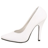 White Varnished 13 cm SEDUCE-420 pointed toe pumps high heels