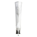 White varnished patent boots 13 cm SEDUCE-2000 pointed toe stiletto boots