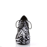 Zebra PIMP-02 mens pimp shoes lace-up with goldfish aquarium heel